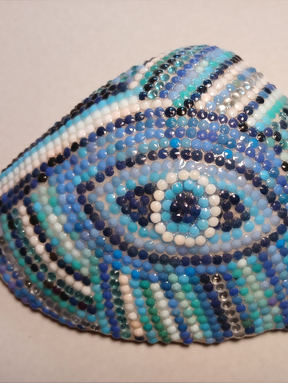 Handmade Evil Eye Diamond Art Shell